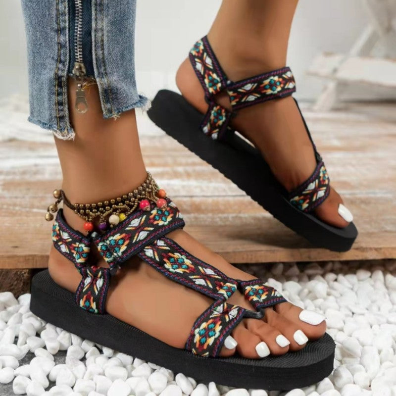 Casual Patchwork Round Out Door Shoes