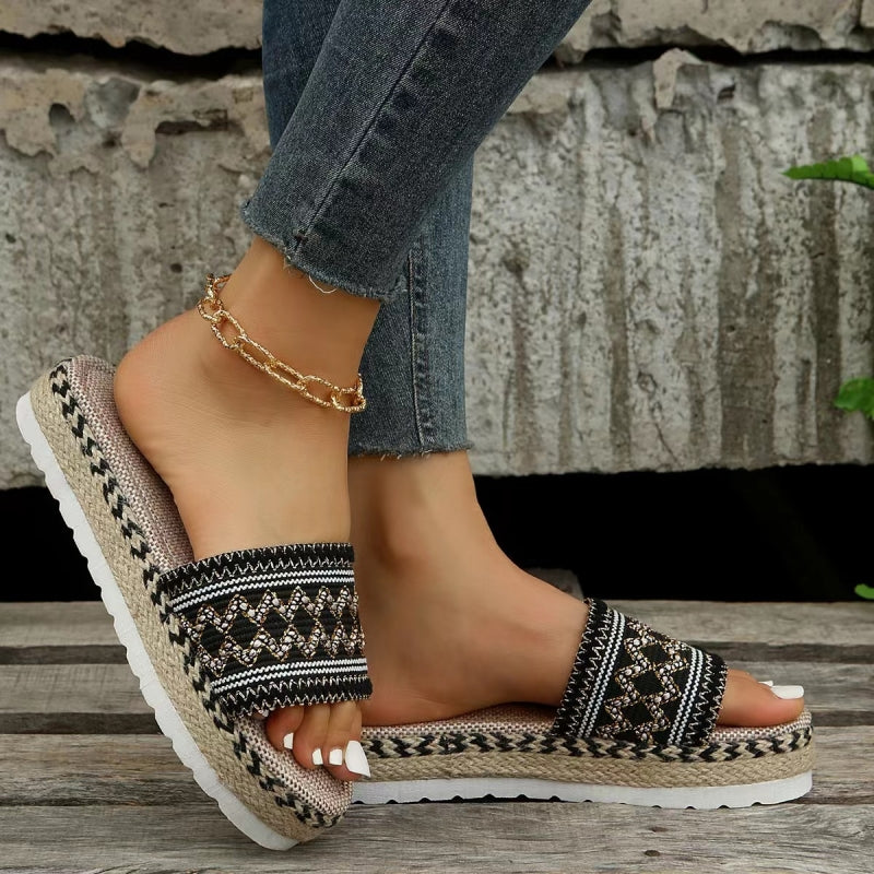 Casual Patchwork Round Comfortable Shoes