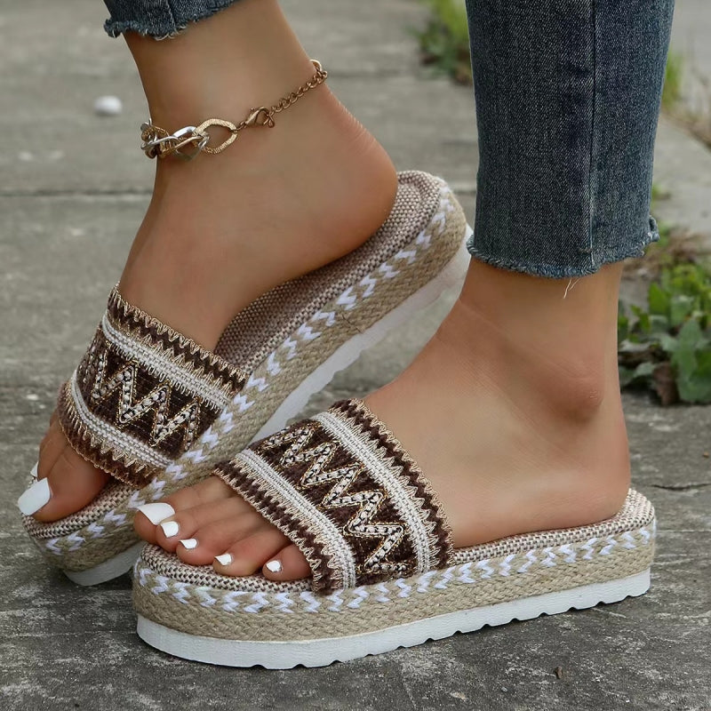 Casual Patchwork Round Comfortable Shoes