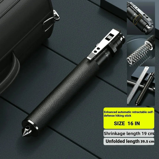 Enhanced Automatic Retractable Self-Defense Hiking Stick