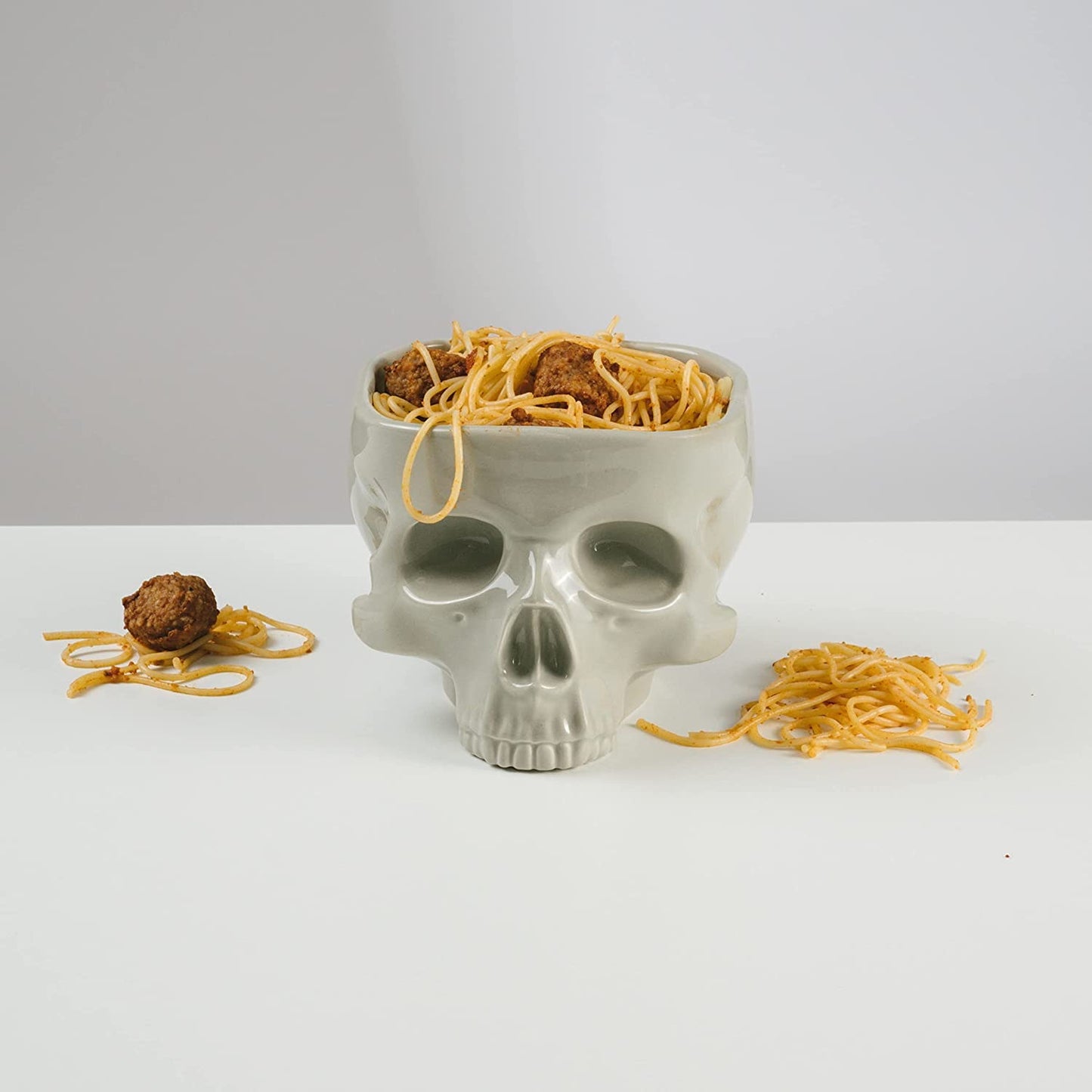 Skull Pasta Bowl Halloween Tableware Home Bar Gourmet Candy Bowl Retro Gothic Table Decor