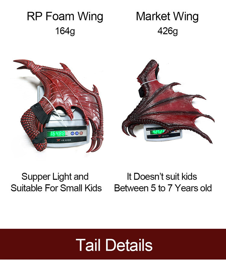 New upgraded RP dragon suit Halloween children's party decoration dragon wings tail mask suit