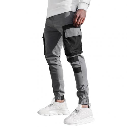 Multi Pockets Pants Men's Workwear Trousers For Autumn Fashion Patchwork Jogger Cargo Pants