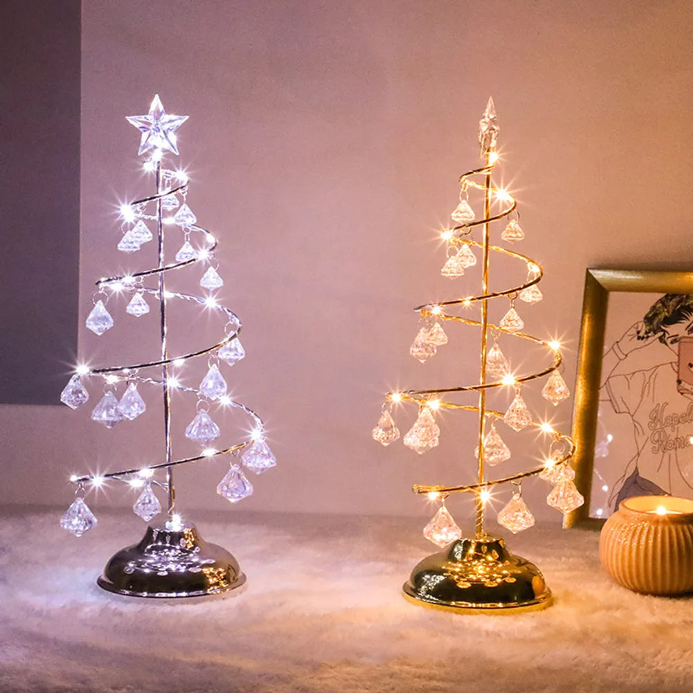 Christmas Decorations Crystal Tree Lamp