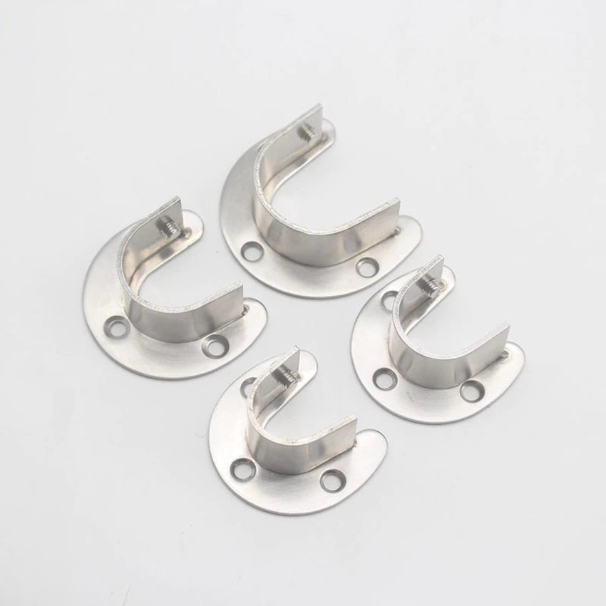 Stainless Steel Clothes Rod Rail Holder