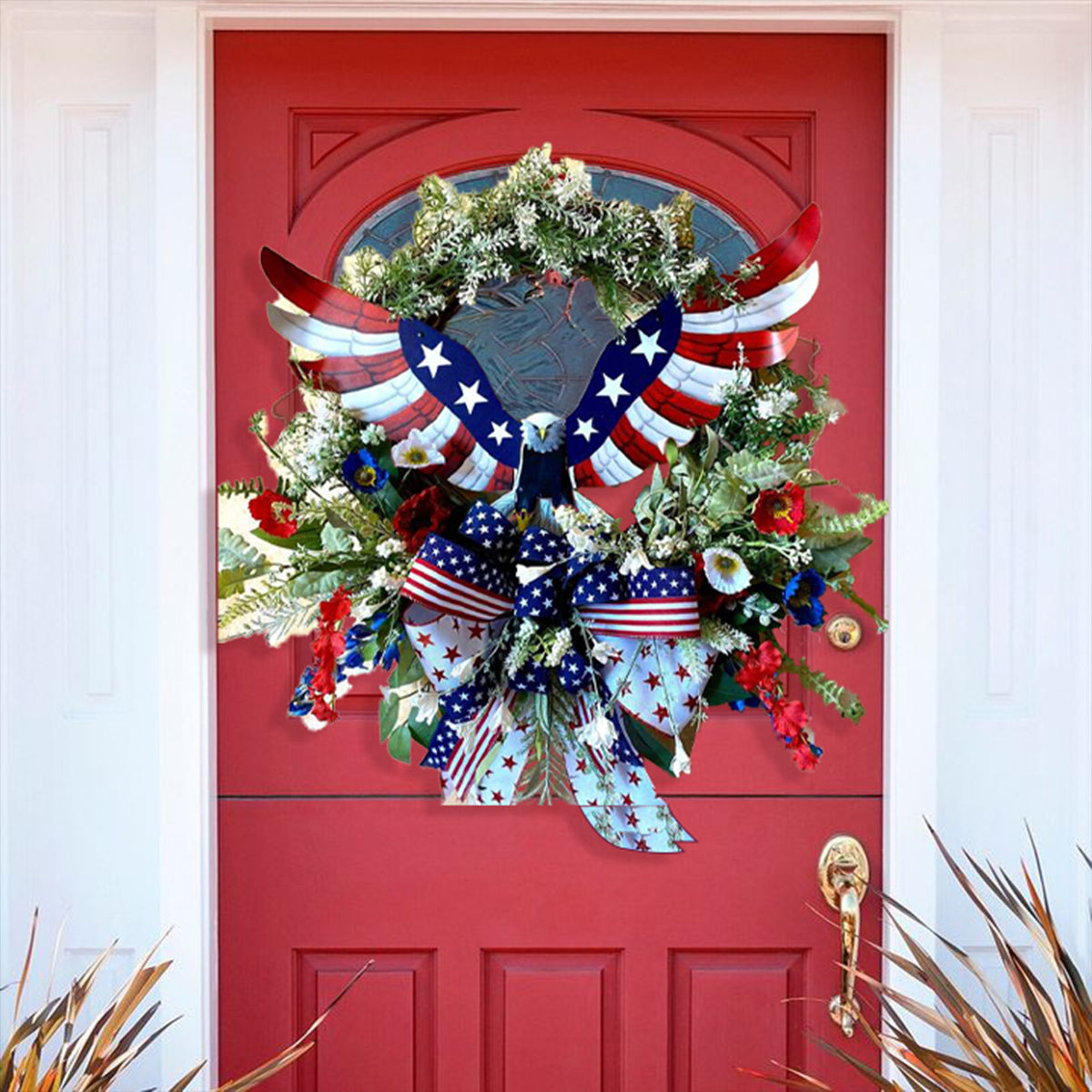 Early Birds Sale Eagle Wreath for front Door,4th of July Decor,Summer Patriotic Decor  ,American Eagle Wreath, Summer Patriotic Wreath ,Twig Patriotic Wreath