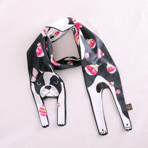 New Design Silk Scarf 3D Animals Shape Cat Tiger Women Bag Child Headband Decoration Handbag Hair Wrist lady tie