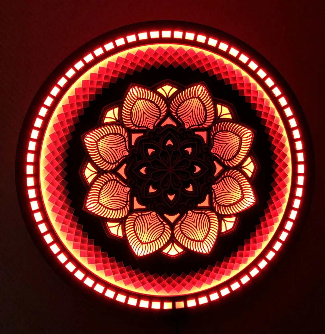 Lotus flower Mandala Yoga Room Art
