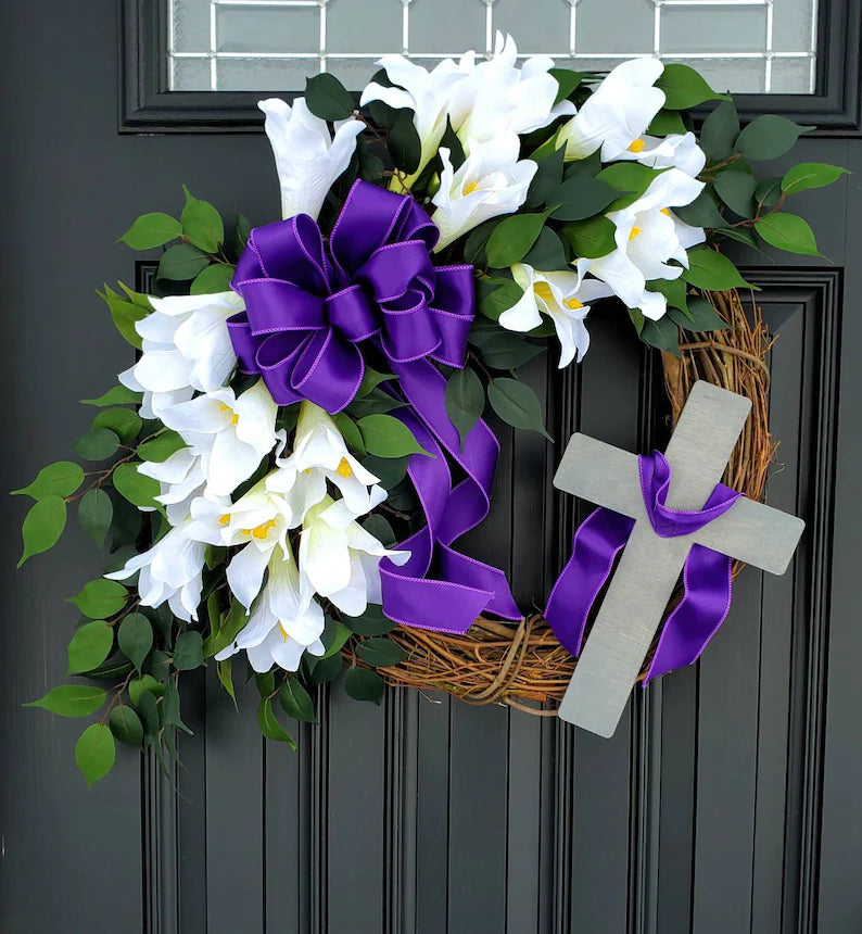 Handmade Wreath,Easter Wreath,Spring and Summer Basket Wreath