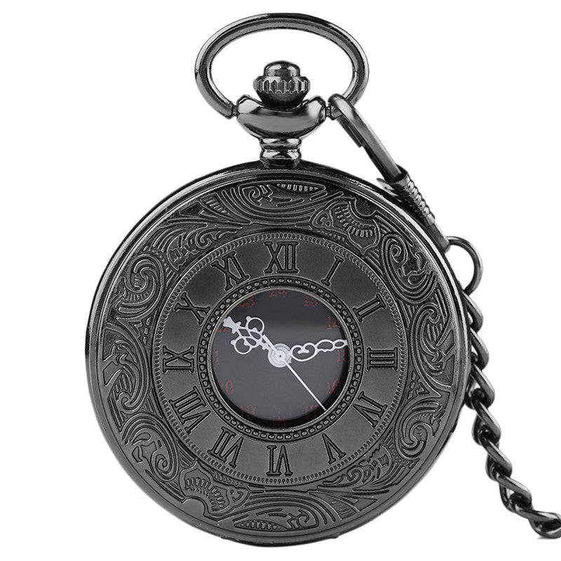 Roman Number Quartz Steampunk Pocket Watch