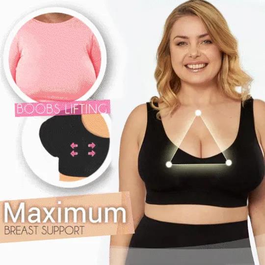 yayaq™-Ultra Comfort Seamless Shaping Wireless Support Bra Plus Size