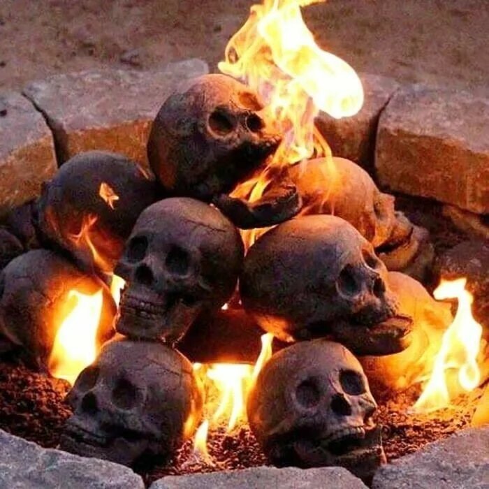 Halloween Sale - Terrifying Human Skull Fire Pit