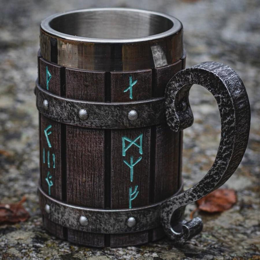 Nordic Rune Beer tankard