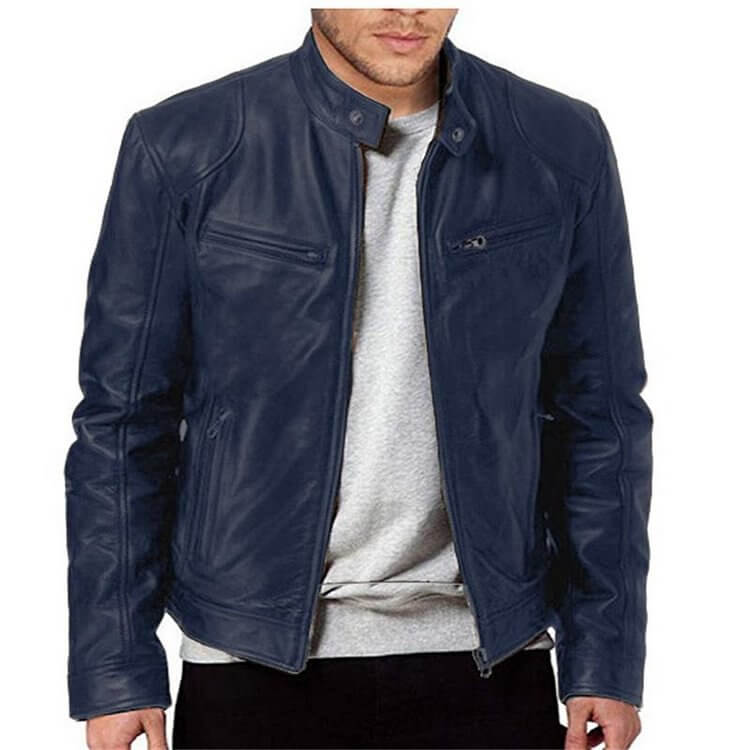 Men's trendy leather jacket