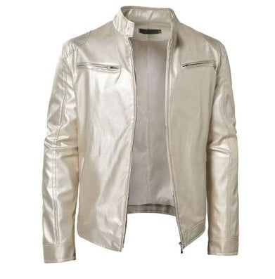 Men's trendy leather jacket