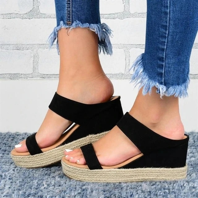 Sunny Afternoon High Wedge Sandals