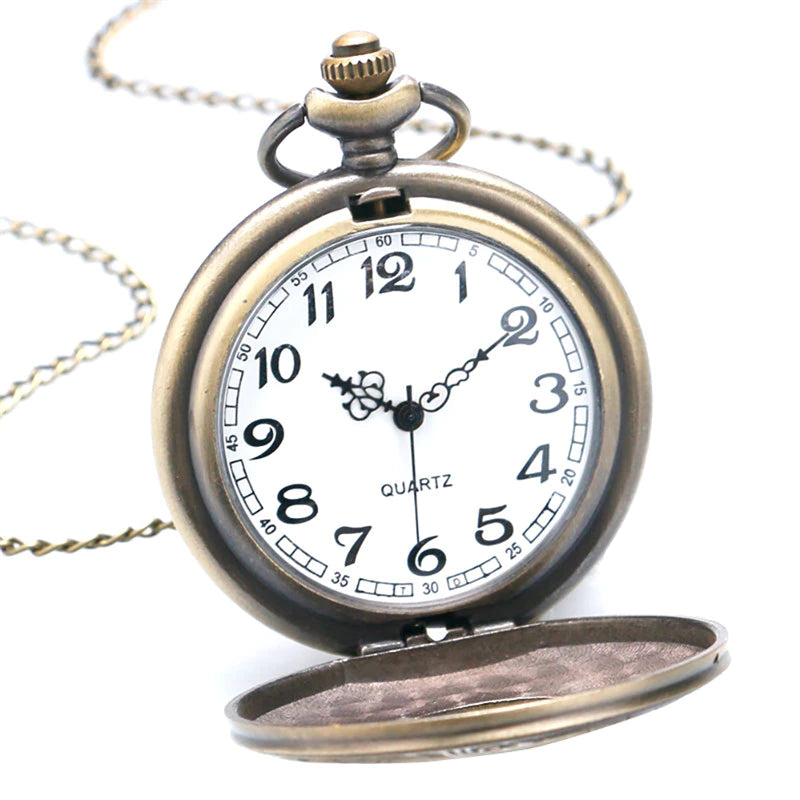 Roman Number Quartz Steampunk Pocket Watch