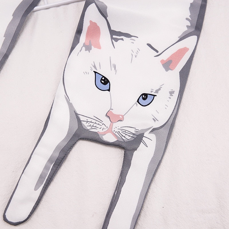 New Design Silk Scarf 3D Animals Shape Cat Tiger Women Bag Child Headband Decoration Handbag Hair Wrist lady tie