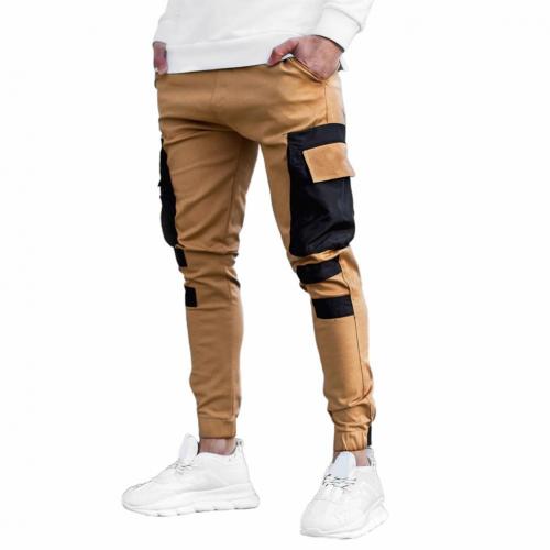 Multi Pockets Pants Men's Workwear Trousers For Autumn Fashion Patchwork Jogger Cargo Pants