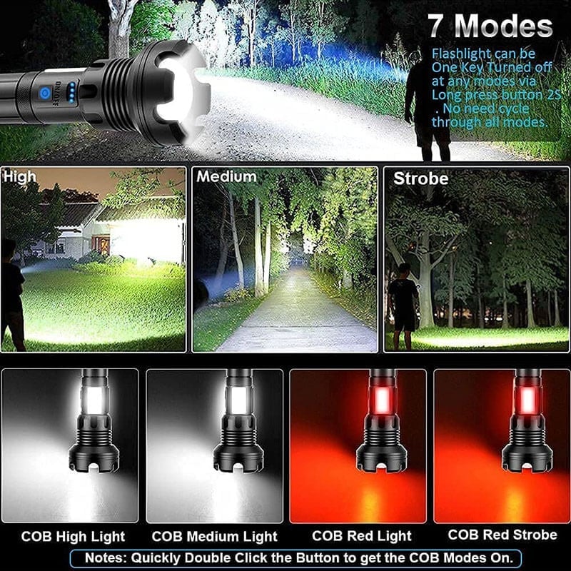 💥LAST DAY 49% OFF💥 - LED Rechargeable Tactical Laser Flashlight