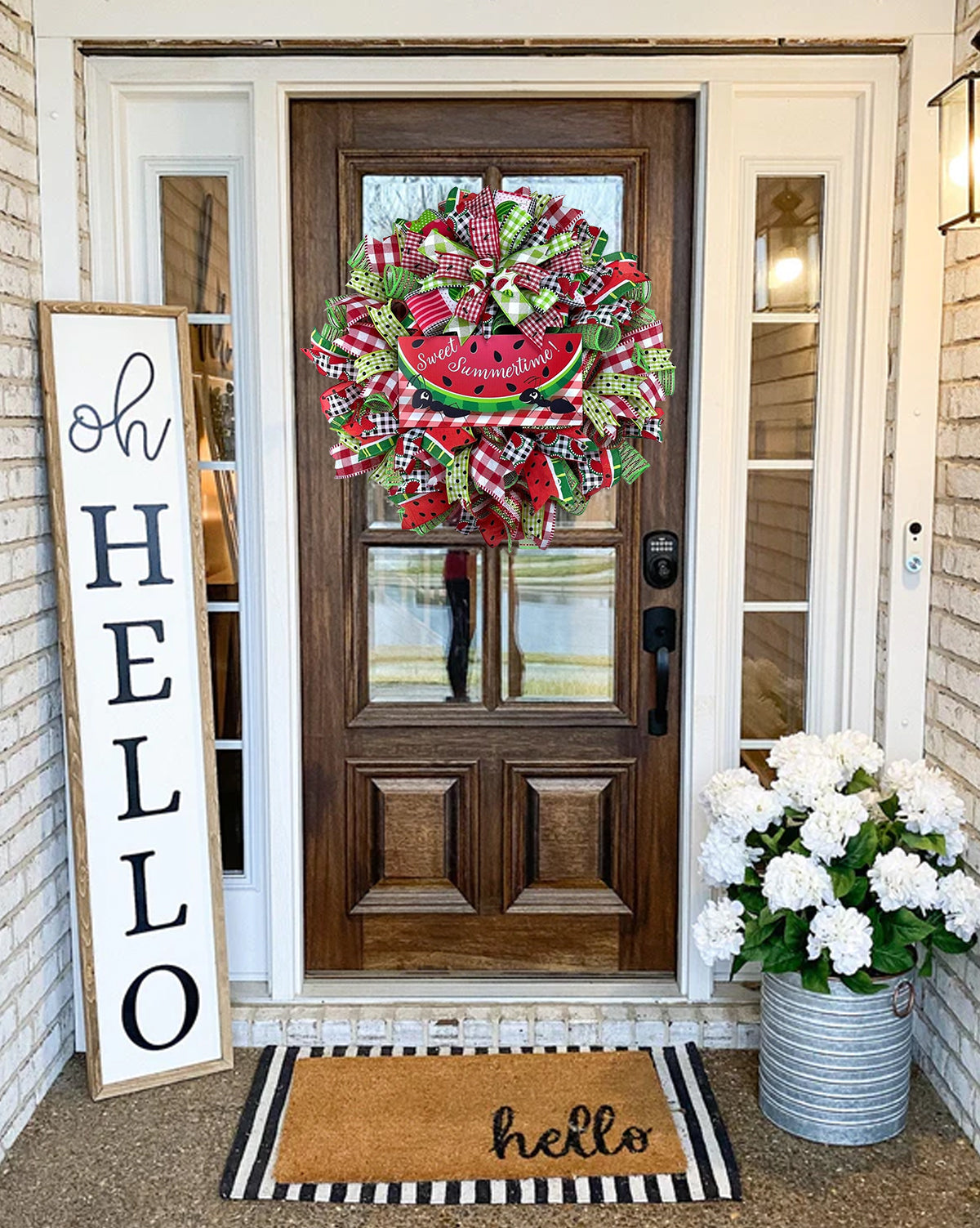 Watermelon wreath wreath for front door
