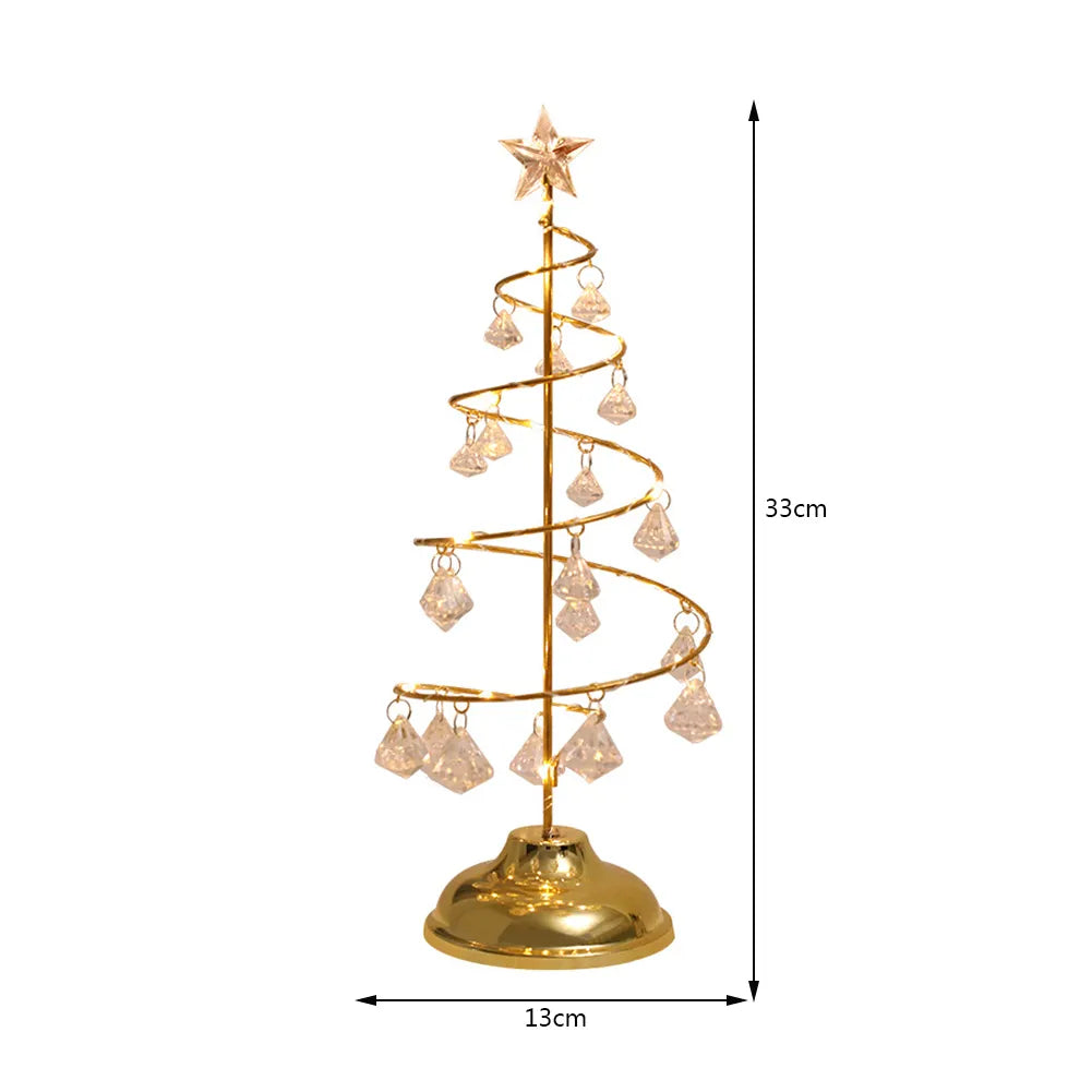 Christmas Decorations Crystal Tree Lamp