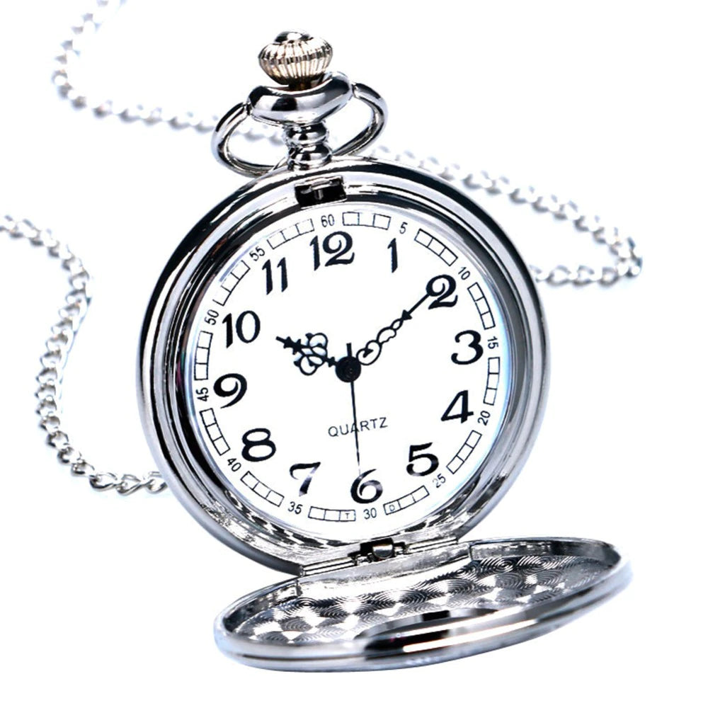 Roman Number Quartz Steampunk Pocket Watch