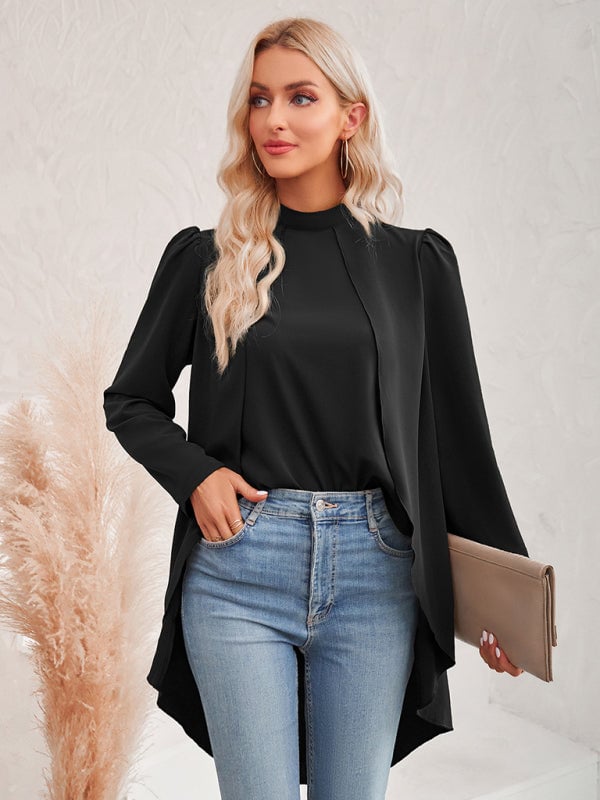 Women's Casual Turtleneck Fake Two Piece Shirt (BUY 2 FREE SHIPPING)