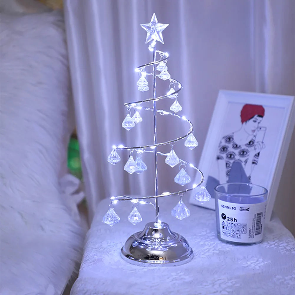 Christmas Decorations Crystal Tree Lamp