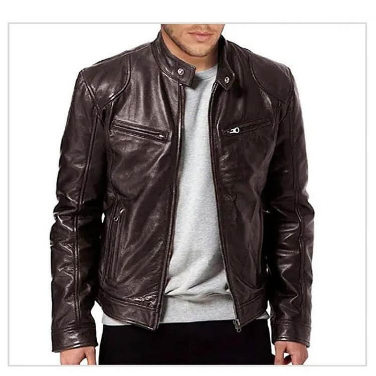 Men's trendy leather jacket