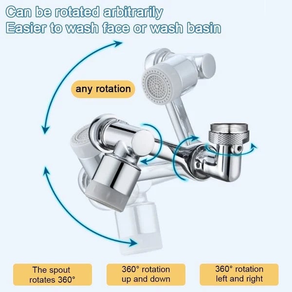 Rotating 1080° robotic arm faucet (universal model)