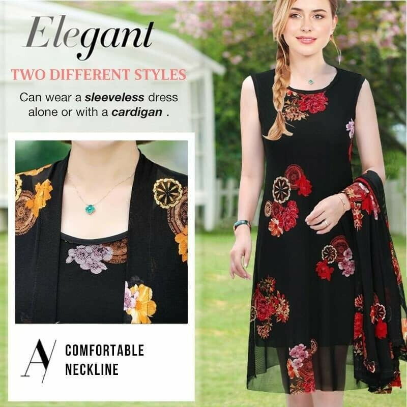 Womens Floral Print Dress-Buy 2 Get Extra 15% OFF & Free Shipping