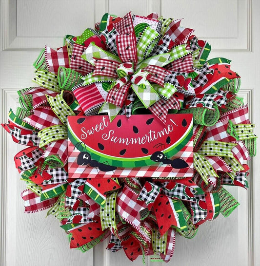 Watermelon wreath wreath for front door