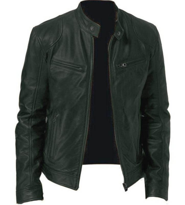 Men's trendy leather jacket