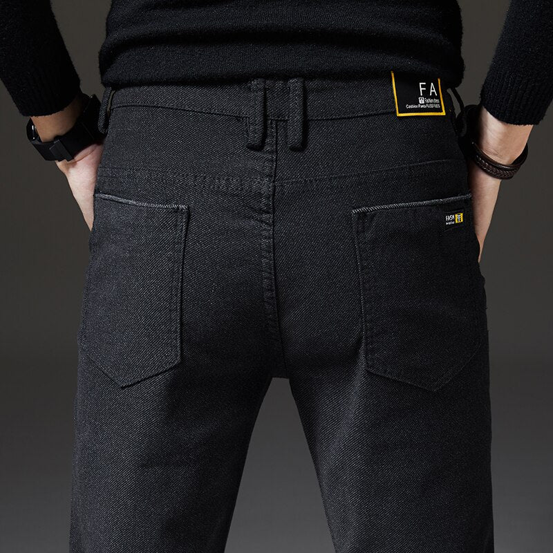 Stay Warm and Stylish with Topher Men's Thick Trousers - Embrace Cold-Weather Fashion