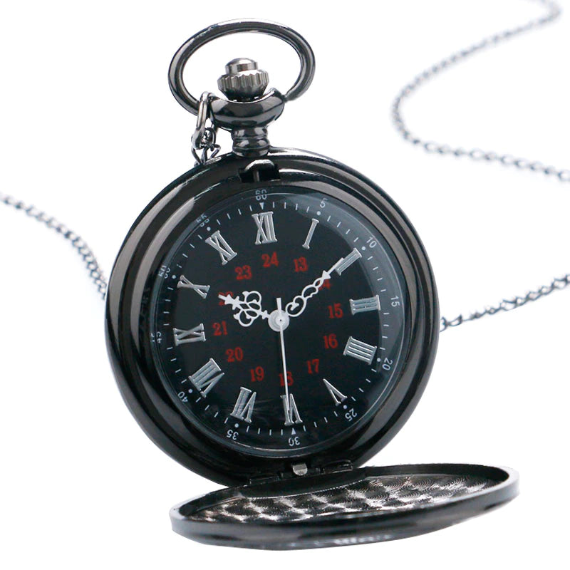 Roman Number Quartz Steampunk Pocket Watch