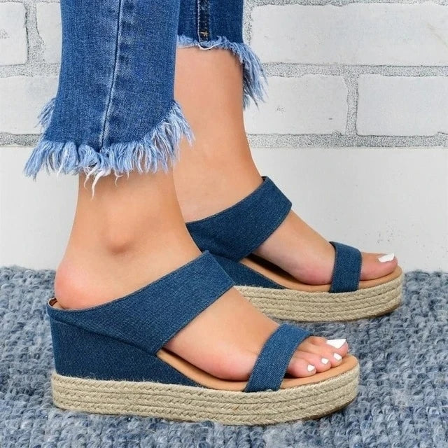 Sunny Afternoon High Wedge Sandals