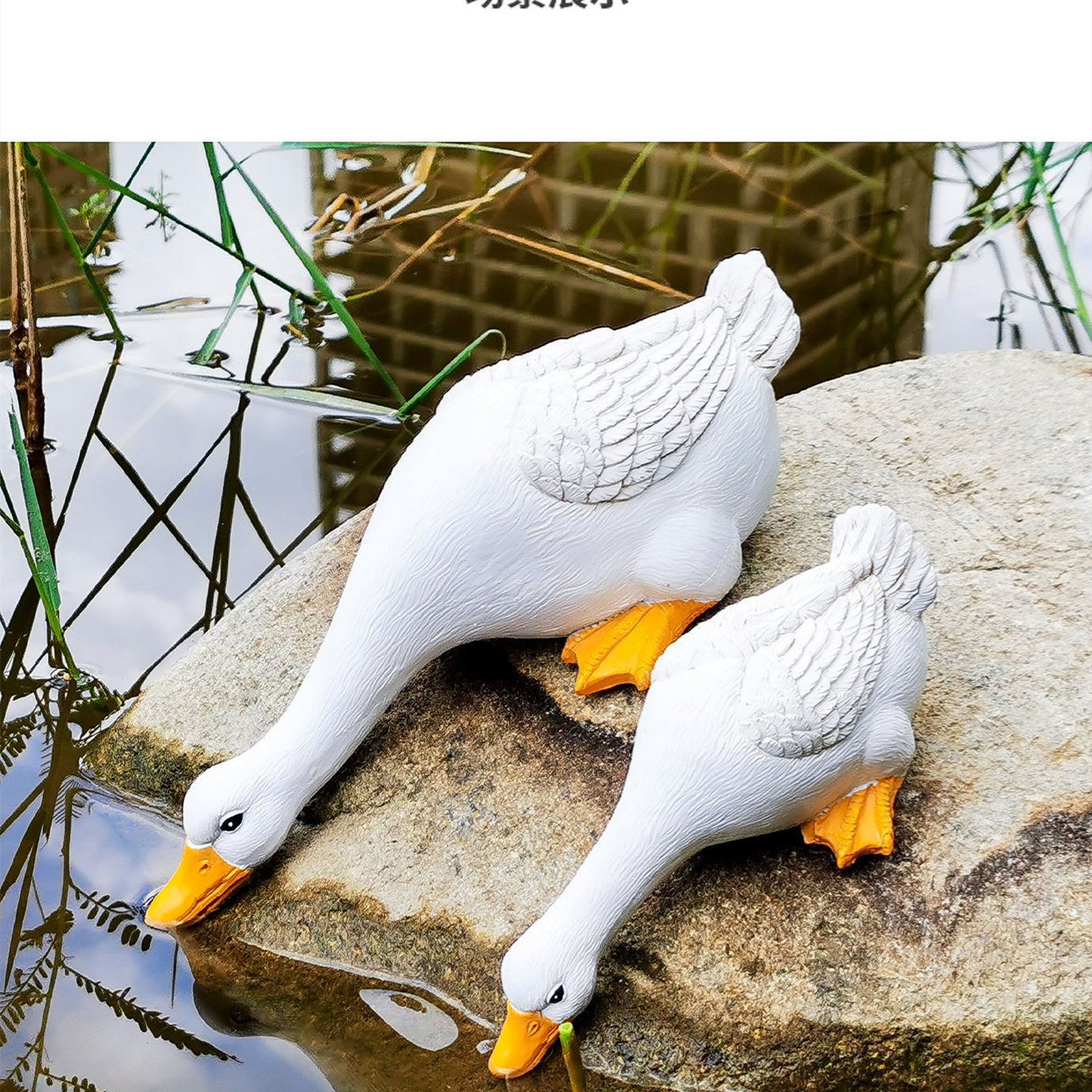 Duck Figurine Waterproof Resin Garden Ornaments