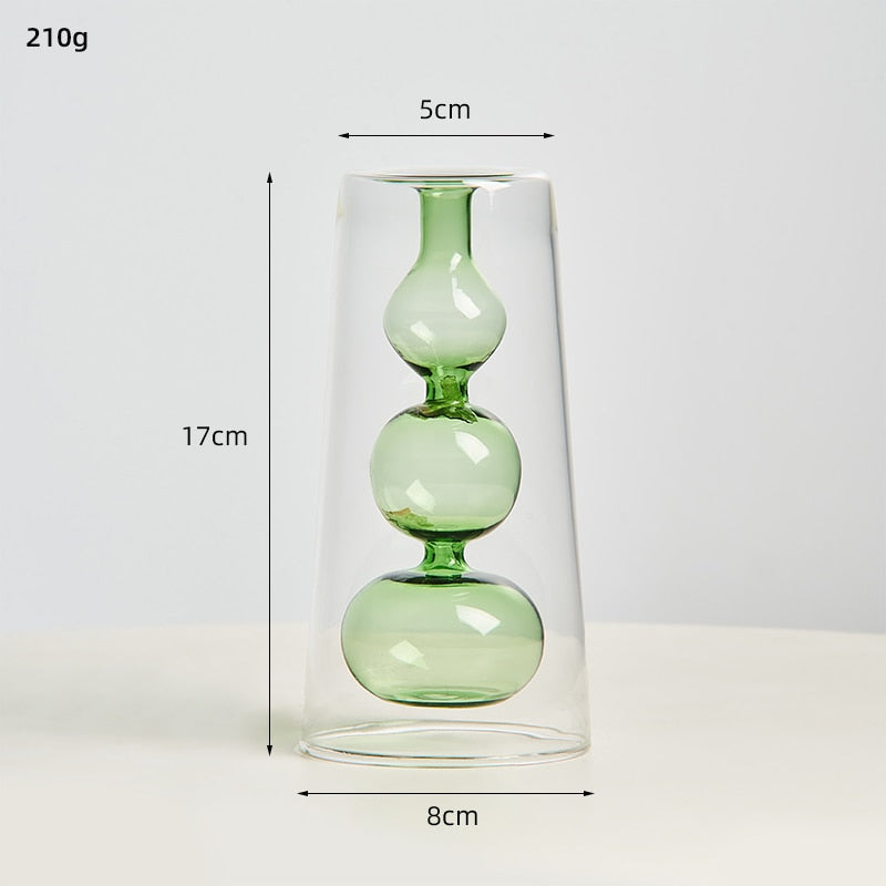 transparent glass vase