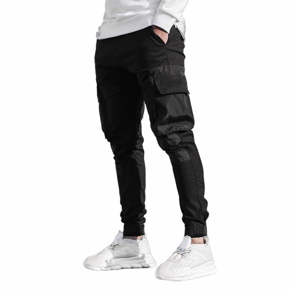 Multi Pockets Pants Men's Workwear Trousers For Autumn Fashion Patchwork Jogger Cargo Pants