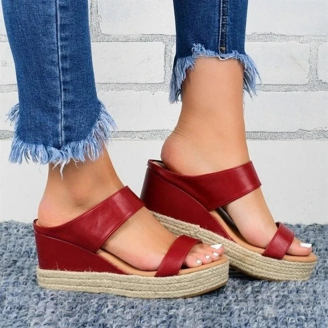 Sunny Afternoon High Wedge Sandals