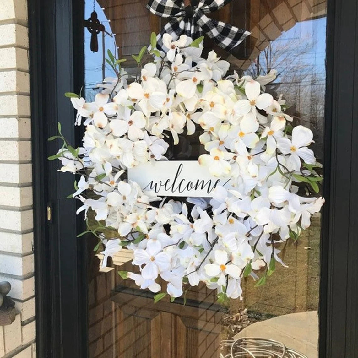 [Suitable all year round/Easter]The most beautiful wreath in the worldPure white dogwoood wreath
