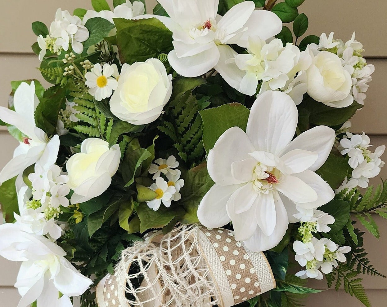 Magnolia Door Basket Wreath