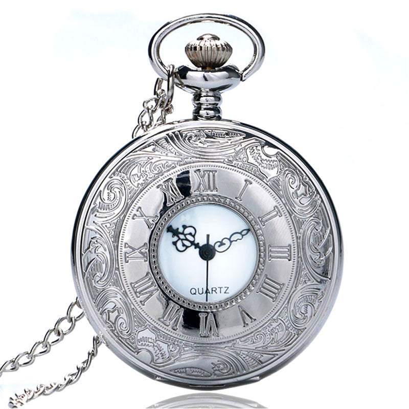 Roman Number Quartz Steampunk Pocket Watch