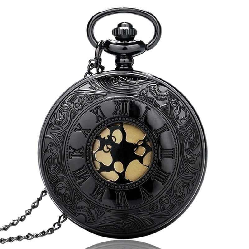 Roman Number Quartz Steampunk Pocket Watch