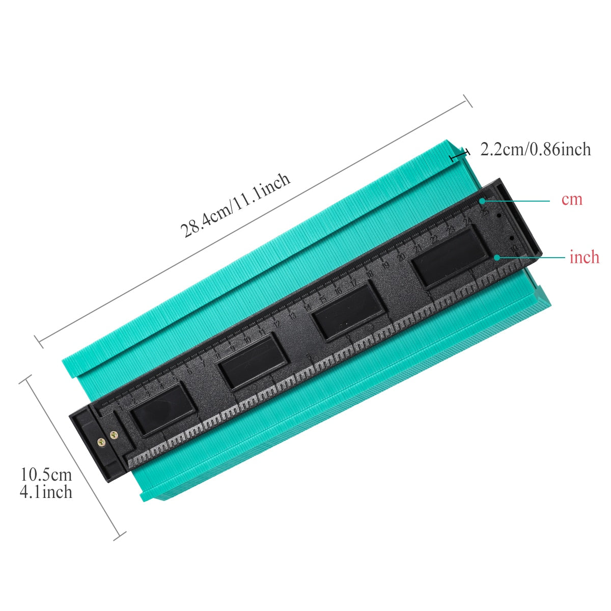 14/25/50cm Contour Gauge Plastic Profile Copy Contour Gauges Standard Wood Marking Tool