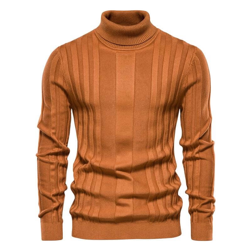 Men's turtleneck casual knitted warm base layer shirt