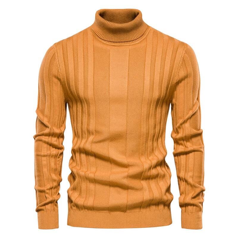 Men's turtleneck casual knitted warm base layer shirt