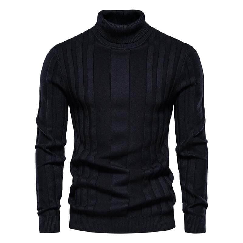 Men's turtleneck casual knitted warm base layer shirt